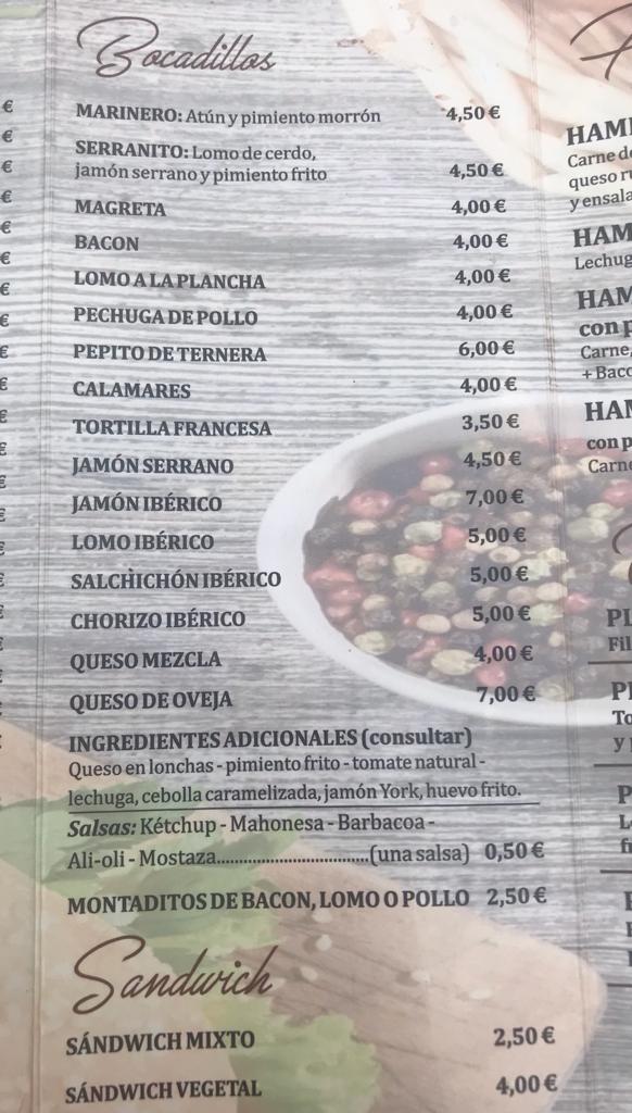 Hostal Restaurante Los Rosales Menu - Image 5